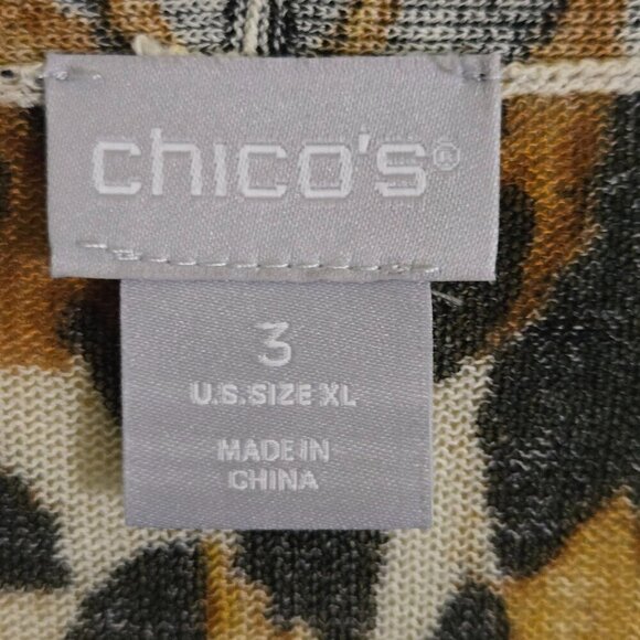 Chico's The Perfect Layer Cardigan Trending Leopard Print Size XL - Picture 6 of 7